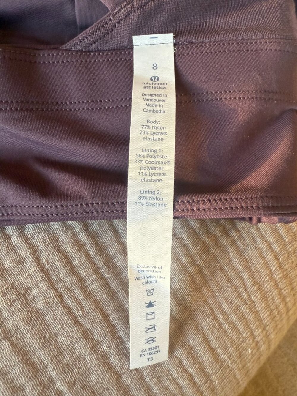 Lululemon Pushing Limits Bra Sz 8 Blackcurrent NEW! - Picture 6 of 8